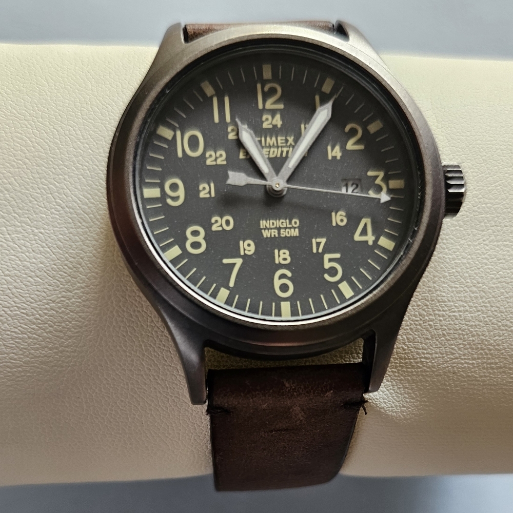 Timex Expedition Men's Leather Watch